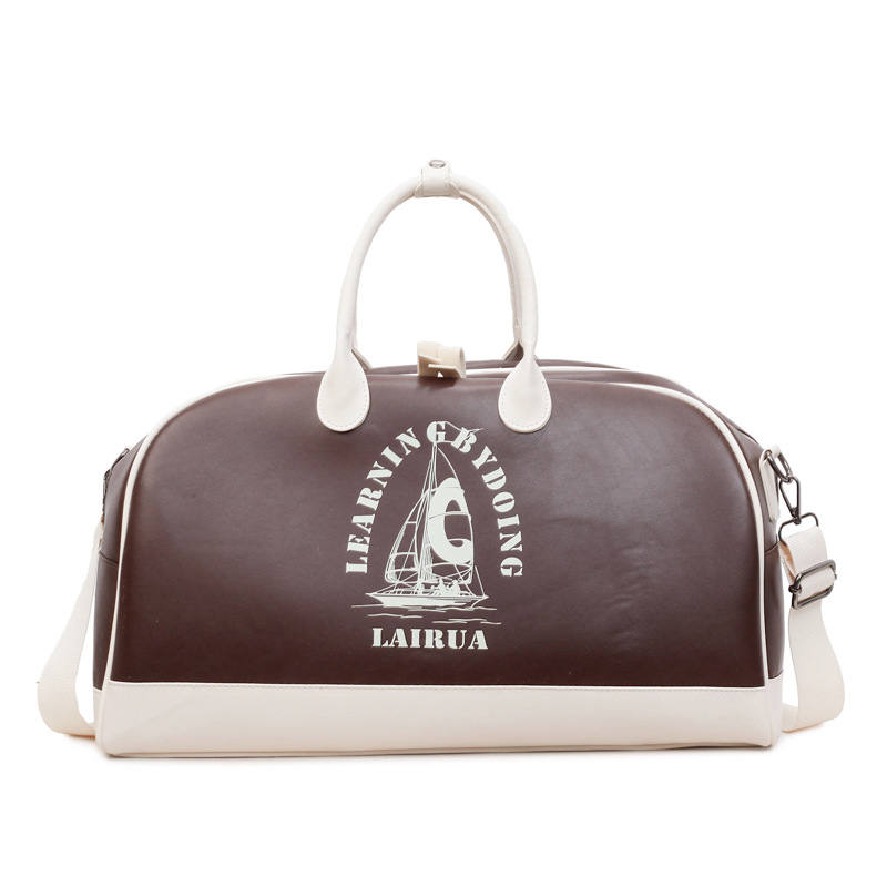 Bolsa de béisbol portátil americana retro bolsa de moda impresa bolsa de equipaje de color extranjero sensación cotidiana de hombro concha bolsa de viaje image 6