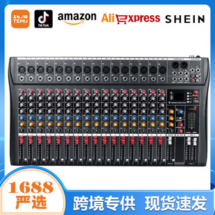 16-Channel Stage Mixer with Built-In Reverb Bluetooth Outdoor Performance Singing Professional Amplifier Mixer All-In-One Machine