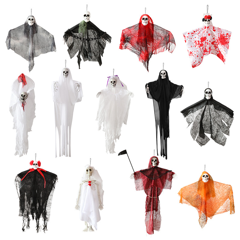 Amazonas nueva gaza fantasma fiesta fantasma novia de la muerte Halloween decoración de Halloween atmósfera de terror