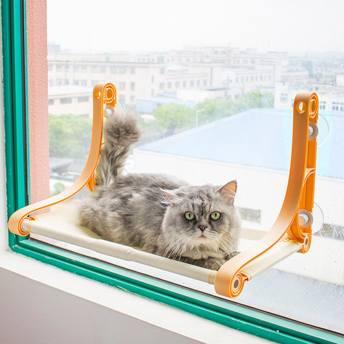 Leyoupai Cat Hammock Window Glass Suction Cup Cat Sunbathing Cat Nest Pet Lounge Removable and Washable Cat Villa