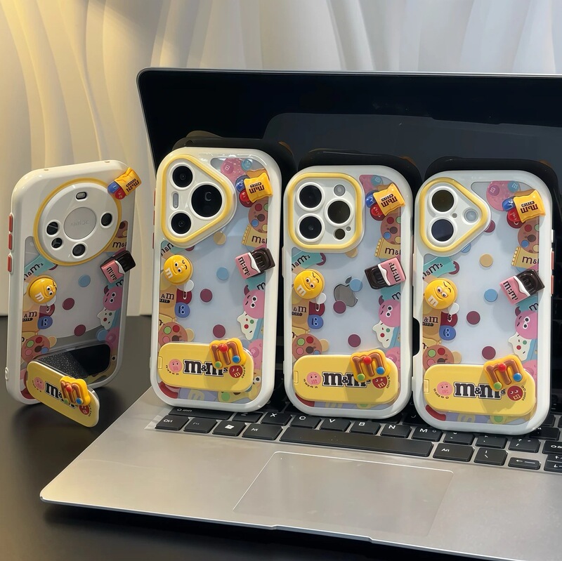 3D M&M Stand Suitable for Apple 17 Phone Case iPhone 16 Pro Xiaomi Oppo Anti-Drop Full Cover Case 3D M&M Stand Suitable for Apple 17 Phone Case iPhone 16 Pro Xiaomi Oppo Anti-Drop Full Cover Case