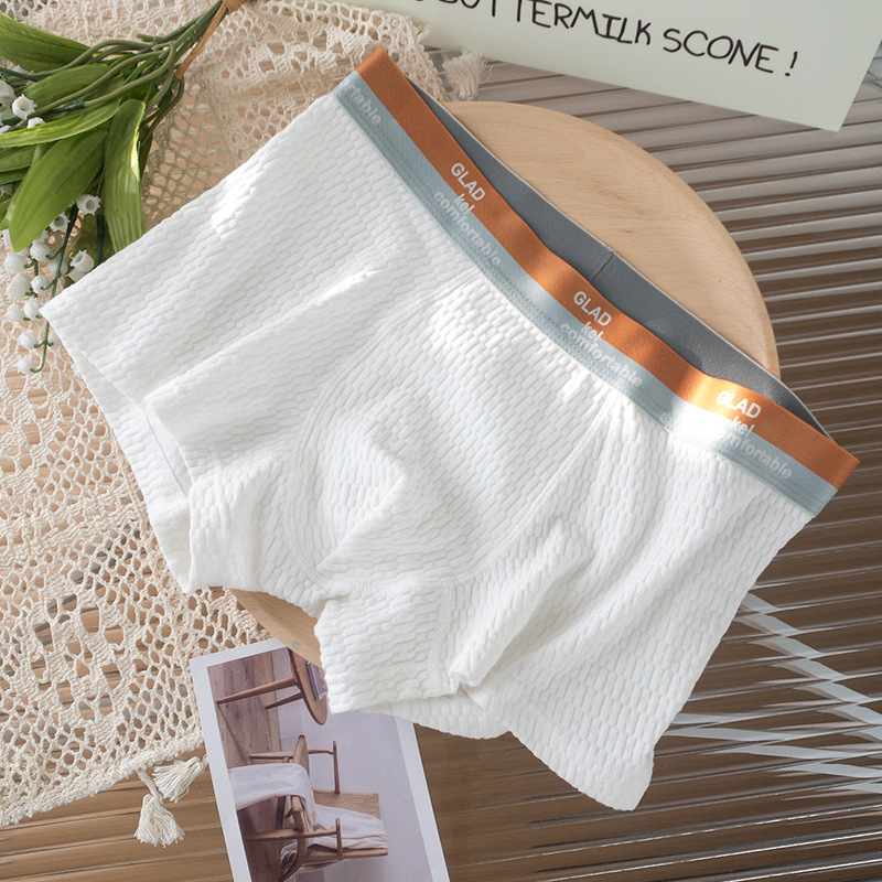 Bebé ropa interior de algodón de verano de los hombres de algodón transpirable entrepierna inferior niños Boxer shorts Mediados de cintura desnuda sensación juventud ropa interior