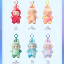 高品质拉布布.代前方高能马卡龙搪胶脸潮玩系列毛绒公仔盲盒包邮