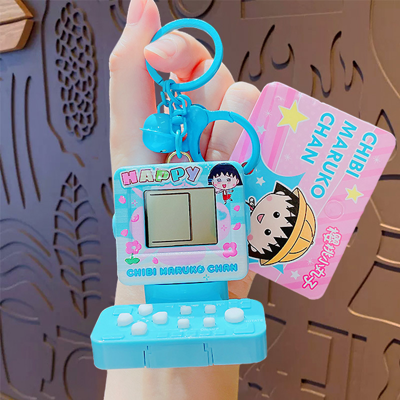 本物の漫画ちびまる子ちゃんカジュアル車のキーホルダーペンダントかわいい女の子のスクールバッグペンダントギフト卸売|undefined