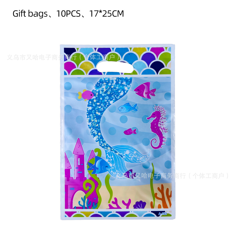 国境を越えた粉犬爪パーティーギフトバッグラグビー漫画ギフトバッグプラスチックキャンディーバッグ誕生日パーティー装飾品