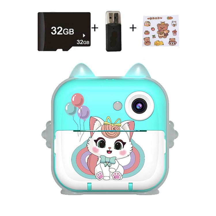 Nuevo cross-border Q5 arco iris gato fotocamera digital infantil adorable mini HD cámara de impresión térmica