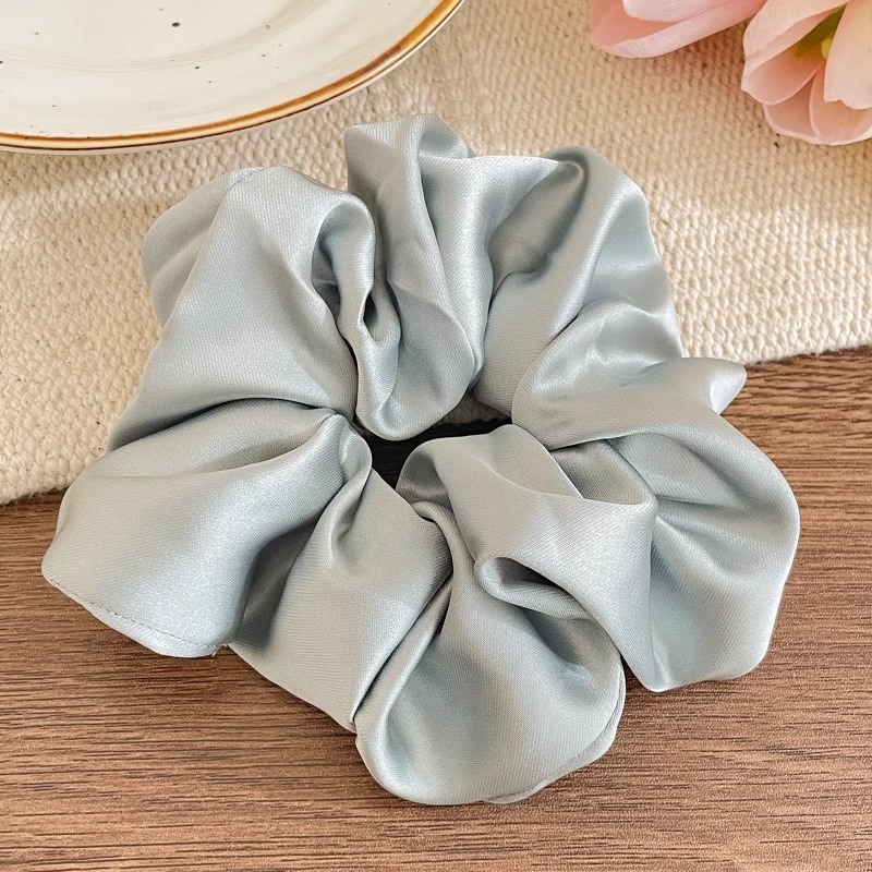 Gran tamaño satén flojo color sólido anillo de cabello de intestino grande temperamento francés femenino bajo cabello de cabello cuerdas de cabello banda de goma