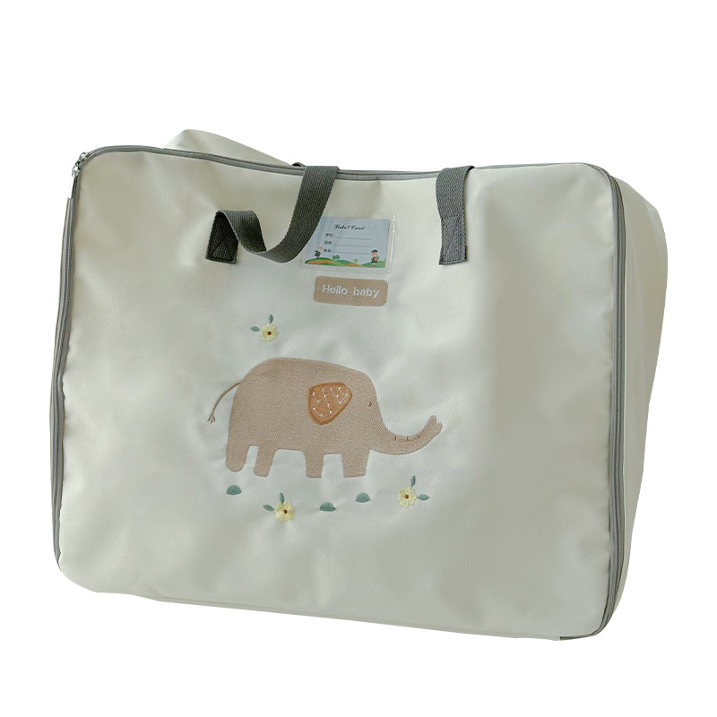 Bolsa de edredón para estudiantes de jardín de infantes de dibujos animados lindo pequeño elefante bolsa de almacenamiento de niños de gran capacidad 2024 nueva bolsa para niños