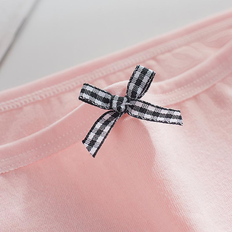 28g Weight Low Waist Panties Waist Panties Lingerie Type Cotton Fabric Type 1 Piece Quantity Breathable Function Solid Color, Bow Knot Pattern All Seasons Season Women's Gender Casual, Elegant, Lady Style Solid Color Bow Knot Breathable Low Waist Panties 8