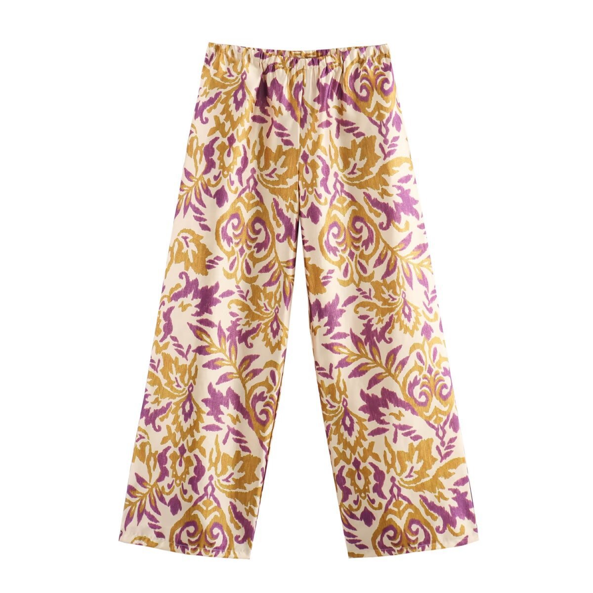 Damenbekleidung Herbst 2024, neues Anzug- und Hosenset mit Metalldraht-Print_voghion.com