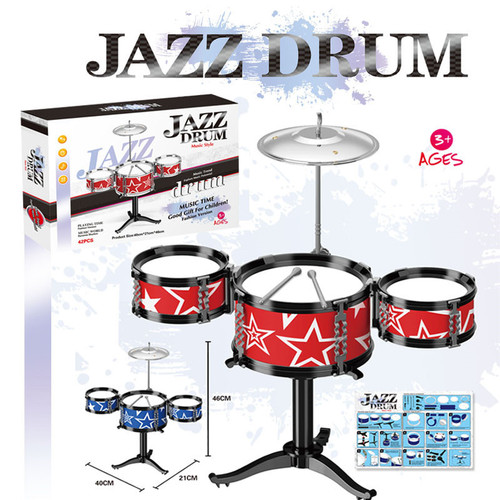 Manufacturer wholesale fun jazz drum set for boys, girls, students, children's musical instruments, parent-child interactive play house toys