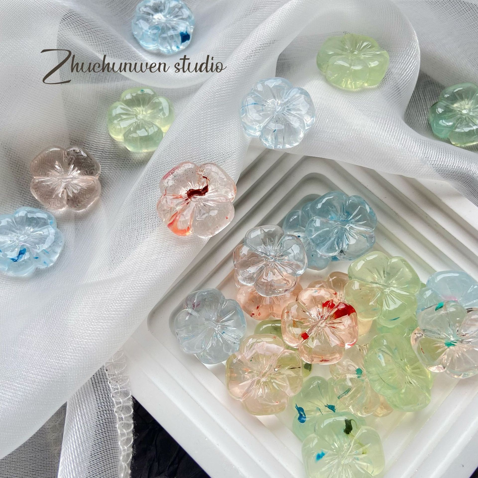 Coloridos cuentas de alta saturación serie de cuerdas de teléfono móvil DIY joyas de cadena en joyas hechas a mano accesorios de cuentas sueltas