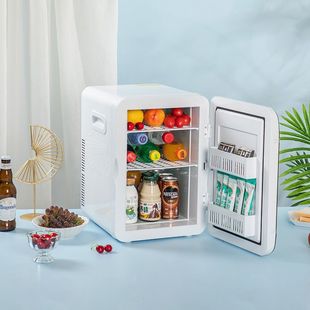 Amoi/Amoi 10L Mini Refrigerator Small Household Dormitory Single-Door Refrigeration Car Home Dual-Purpose Car Refrigerator