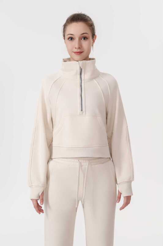 lulu原标同款scuba外套卫衣 瑜伽服立领宽松卫衣运动瑜伽上衣外套|undefined