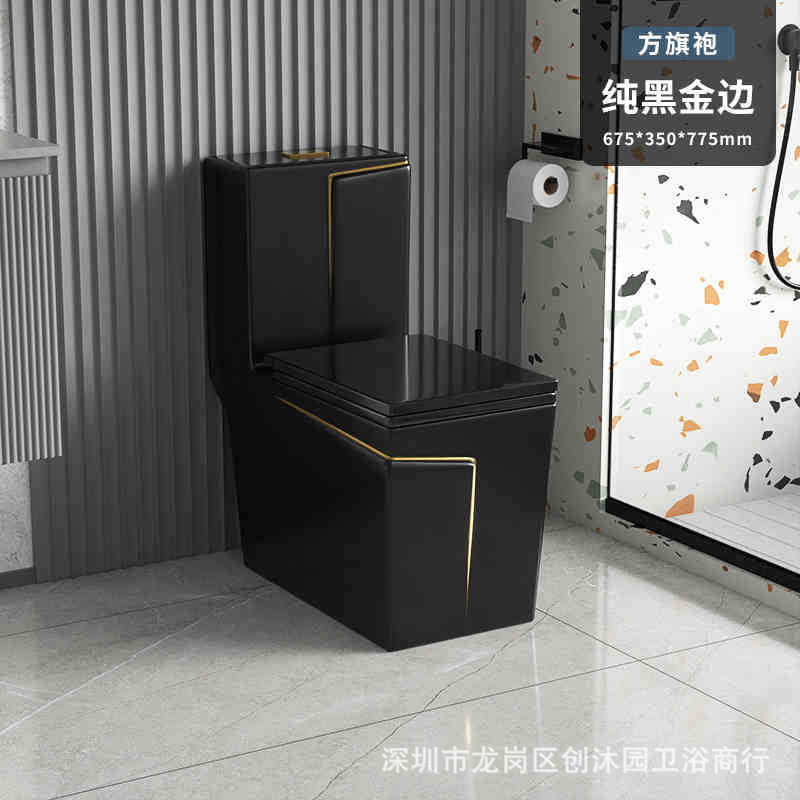 Exportación de comercio exterior Inodoro de color Inodoro de cerámica Fila de piso Fila de asiento de pared Inodoro directo/sifón toilet