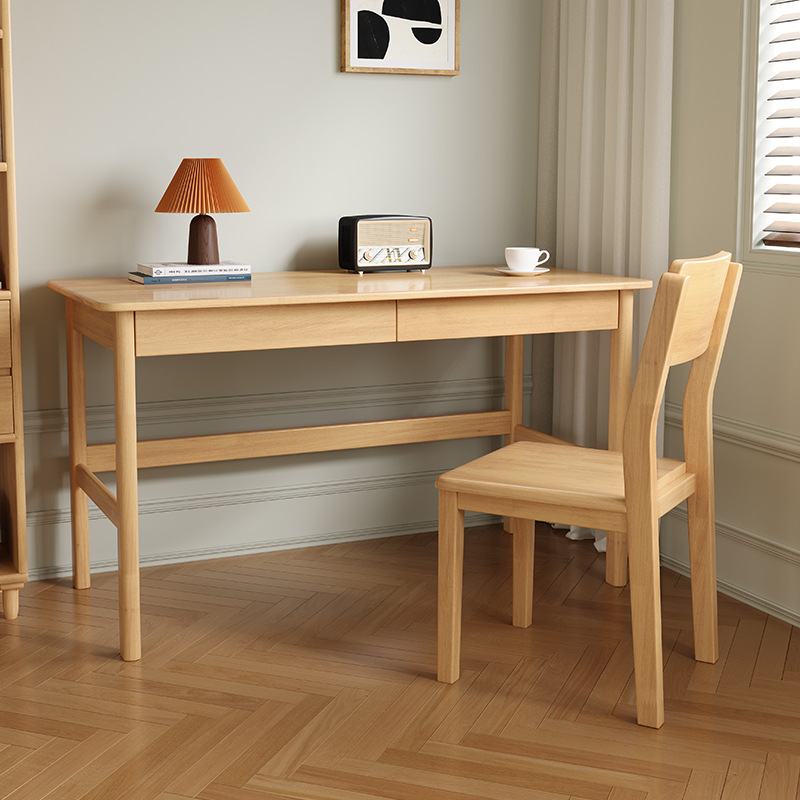Solid Wood Desk Nordic Small Apartment Bedroom Bedside Study Desk Student Writing Desk Simple Home Computer Desk