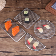 批发304不锈钢半圆形户外便携多功能烧烤网烧烤炉烤肉网格架片