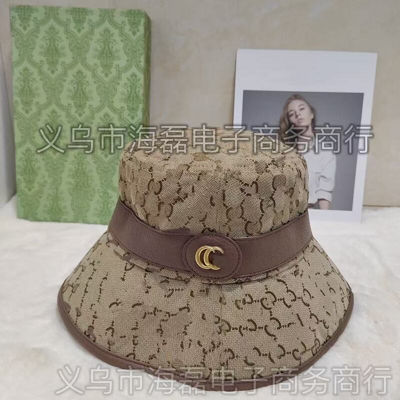 Cross-Border Foreign Trade Full-Print Lettered Fisherman's Hat, European and American Style Bucket Hat, Men's and Women's Summer Sun Protection Hat Wholesale