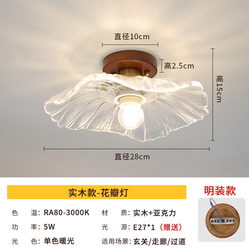 Lámpara de techo con flecos estilo medieval de hierro, vidrio y acrílico con luz LED para sala de estar y dormitorio
