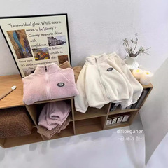 New children's autumn and winter turtleneck double-sided fur sweater set for boys and girls, soft and fluffy outerwear pants two-piece set, trendy