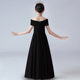 2024 New Girls' Dress Fashion Piano Performance Dress Black Princess Dress Children's Little Host Dress