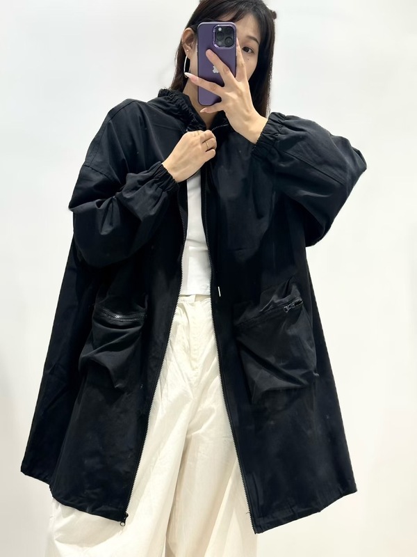 连帽外套 2025秋季新款 个性宽松大码风衣女时尚拉链上衣潮85053|undefined