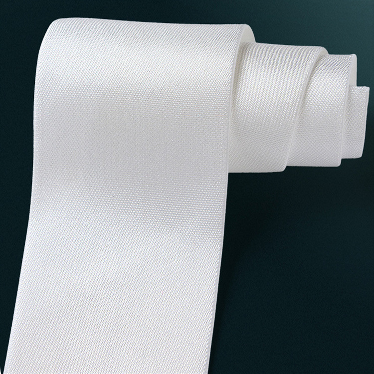 白色表面光面松紧带 裙子腰头柔软舒适橡筋带 黑色表皮有光弹力带