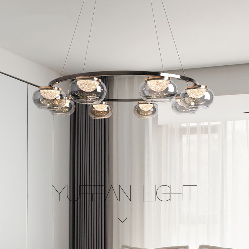 Atmosfera moderna sala de estar comedor lámpara nórdica vidrio minimalista creativo diseñador minimalista lujoso lámpara principal dormitorio