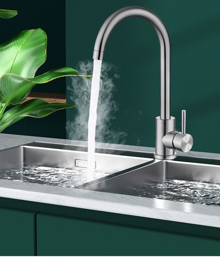 Kitchen faucet, cold and hot water sink, two-in-one washing basin, all-copper single-cooling, stainless steel household universal undefined