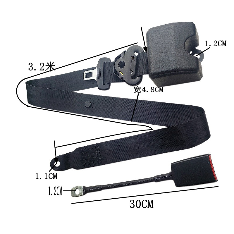 Universal emergency lock three-point safety belt automatic retractable car bus return driving seat safety belt