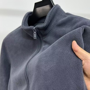 Fleece Coat Men's and Women's Fleece Coat with Charge Clothes Inner Blouse Autumn and Winter Double-sided fleece-lined Thickened Warm Top