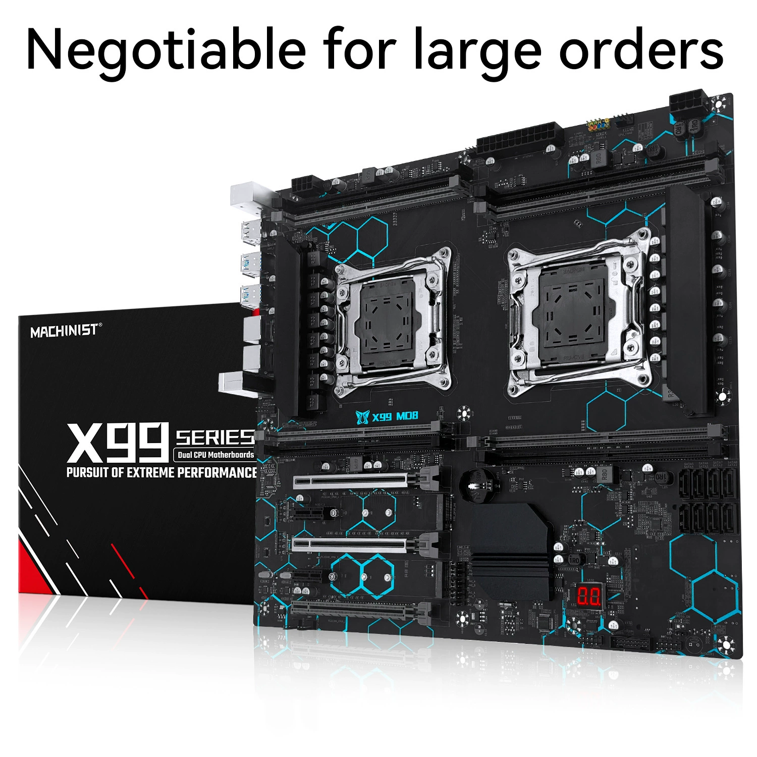 MACHINIST X99-MD8 Dual-way motherboard DDR4 PCIE X16 * 2 EATX