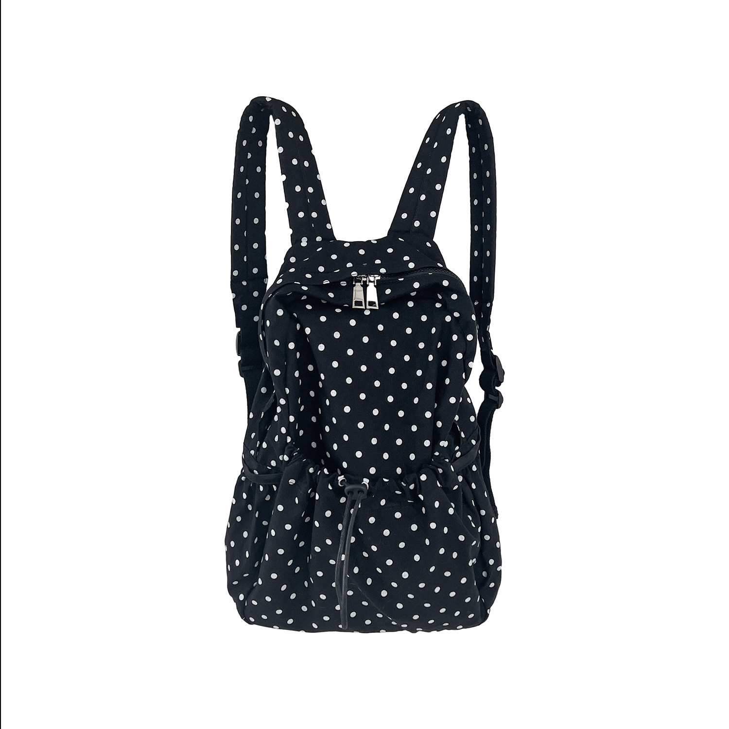 Mochila casual de nylon estilo coreano, especialmente projetada para mulheres, grande capacidade e leve, adequada para estudantes que se deslocam diariamente, com padrão pontilhado_voghion.com