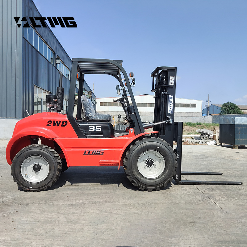 叉车式越野叉车 3.5吨全地形四驱多功能液压车3吨 柴油叉车
