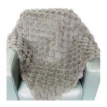 外貿定制金龜絨面料 雙面法蘭絨提花龜背絨竹節格毛絨家居服面料