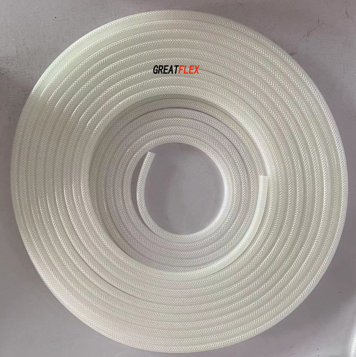 GREATFLEX透明卫生级316L加厚编织管高温软管厂家BP20