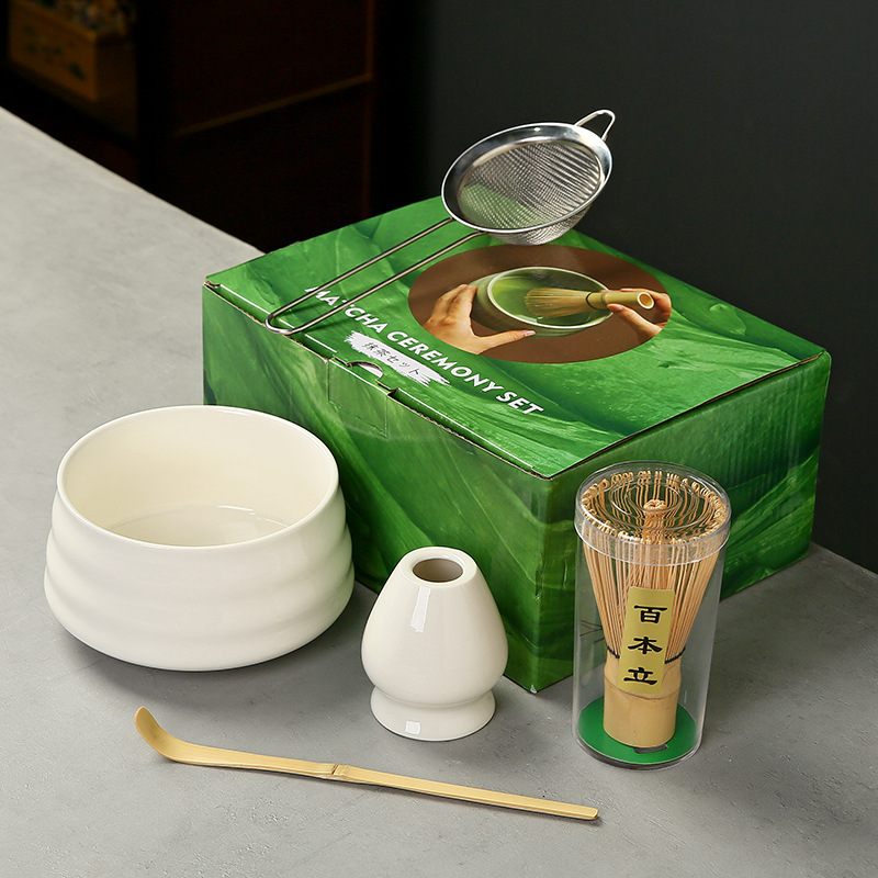 抹茶茶碗日本式抹茶宋代点茶道具陶磁器茶碗カップミキサー抹茶ブラシ茶コップセット|undefined