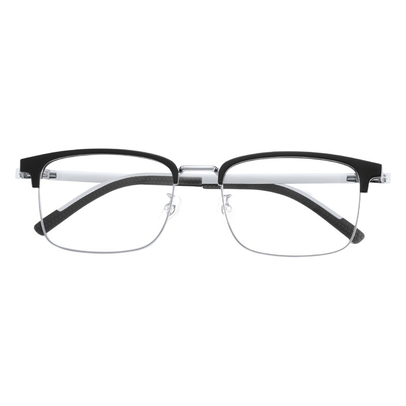 VOSS estilo Sven aleación casual cejas marco de gafas de ciencia y tecnología medio paquete de gafas de dos colores Danyang gafas al por mayor