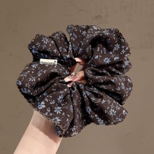 韩国时尚高级感印花大肠发圈女2025新款气质马尾皮筋弹力耐用头绳