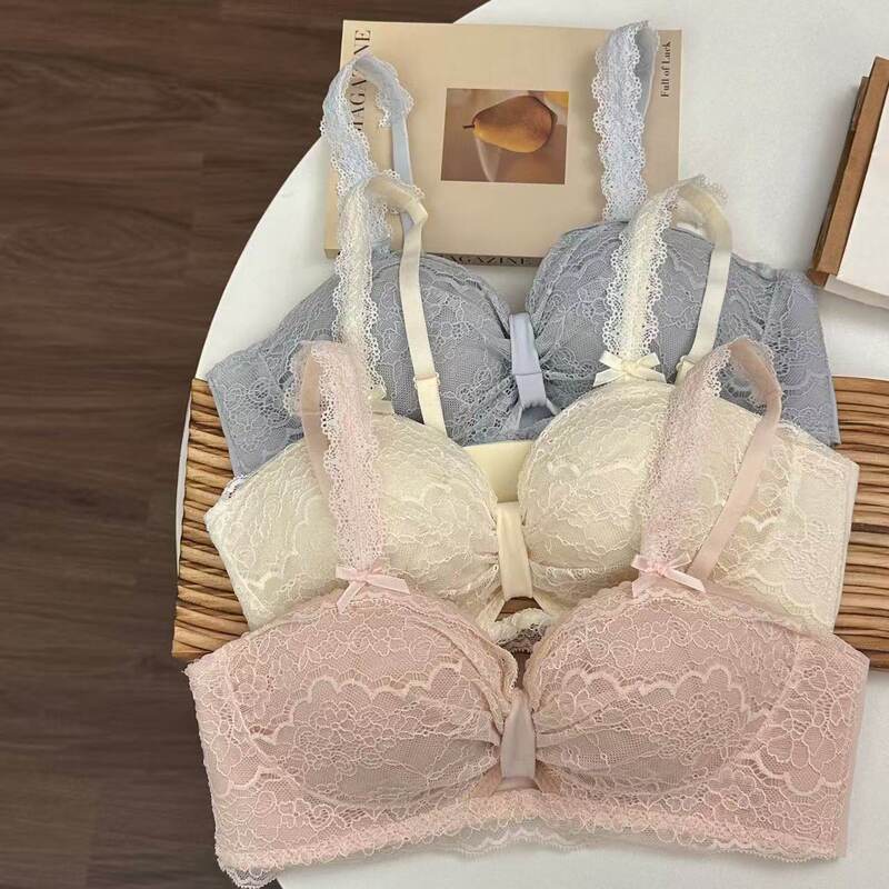 Jiazhichun Lace Pure Desire Small Breast Gathering Bra for Women, Half Cup, Makes Breasts Look Bigger, Reduces Side Breast, 2026 New Model Beautiful Lingerie Jiazhichun Lace Pure Desire Small Breast Gathering Bra for Women, Half Cup, Makes Breasts Look Bigger, Reduces Side Breast, 2026 New Model Beautiful Lingerie