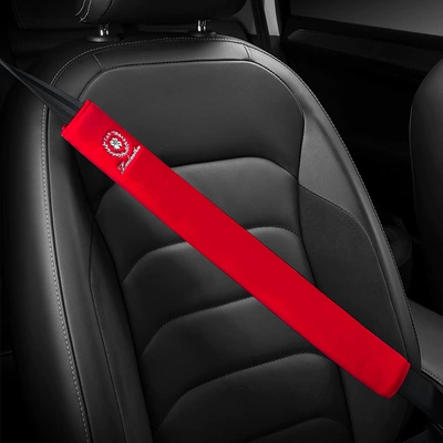 Seat belt shoulder pad Belt Shoulder Cover Dove - myzj-dove-velvet-passion-red-28cm1-piece