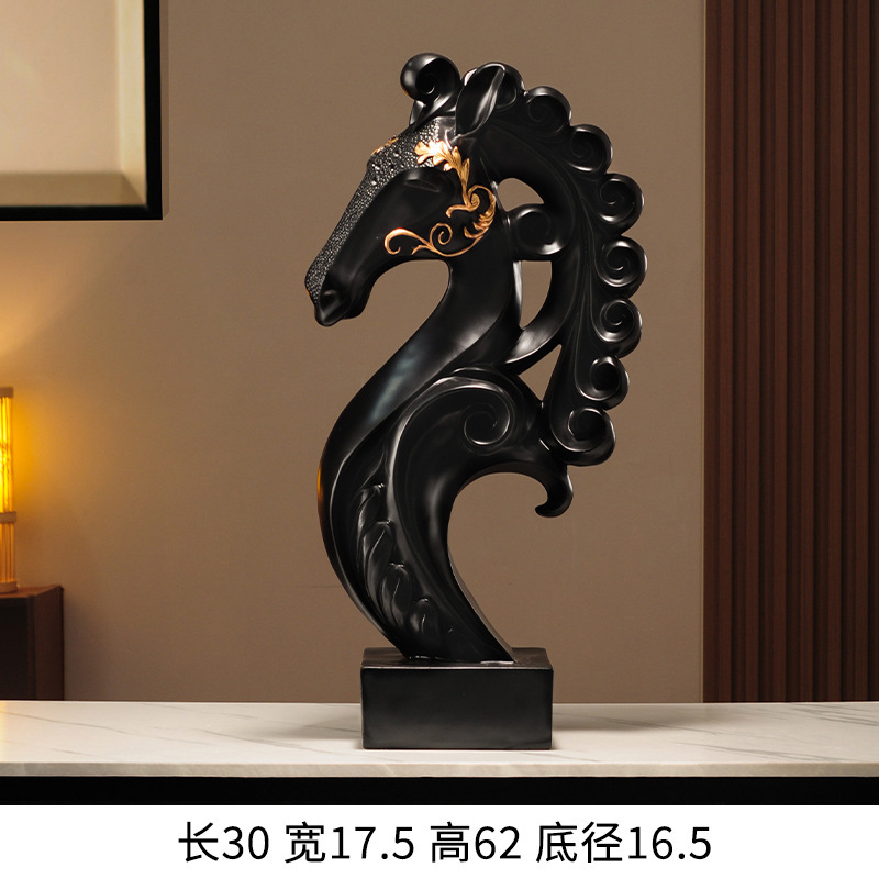 新しい中国風の富と馬の装飾品、リビングルーム、玄関、オフィス、ライトラグジュアリー、ハイエンドの装飾、新しい家の引っ越しギフト|undefined