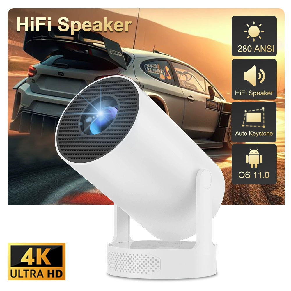 Проектор HY300 Pro, портативное декодирование 4K, Wi‑Fi6 и Bluetooth, 160 ANSI люмен