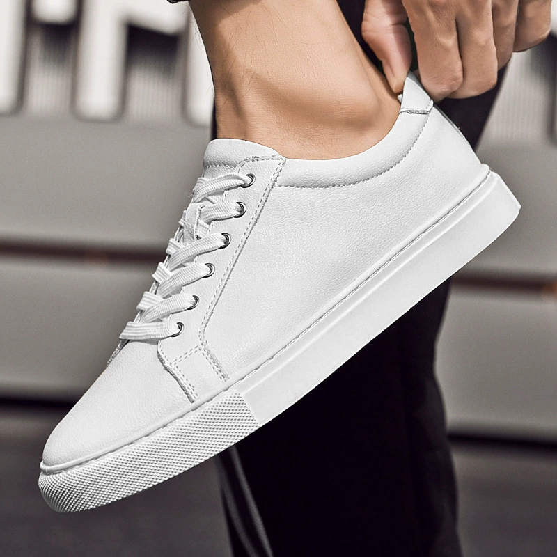 AliExpress осень новые кожаные кроссовки большого размера трансграничные платные простые дикие белые туфли внешняя торговля мужская обувь 49 ярдов