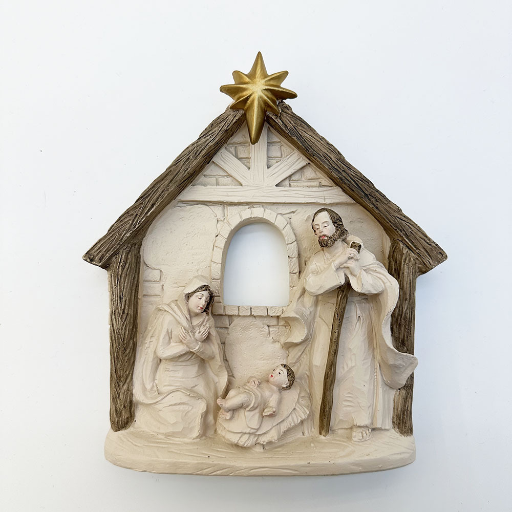 Navidad transfronteriza pesebre festivales decorativos decorativos de resina artesanía ornamentos
