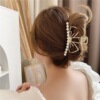 Elegant hairgrip, metal hair accessory, crab pin, shark, hairpins, South Korea, internet celebrity