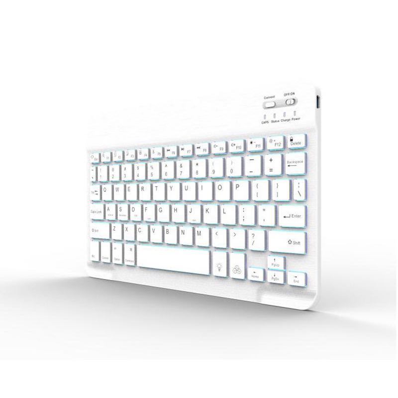 10-pulgadas colorido retroiluminado Bluetooth teclado teléfono móvil para iPad tableta externa inalámbrico Bluetooth teclado ratón traje