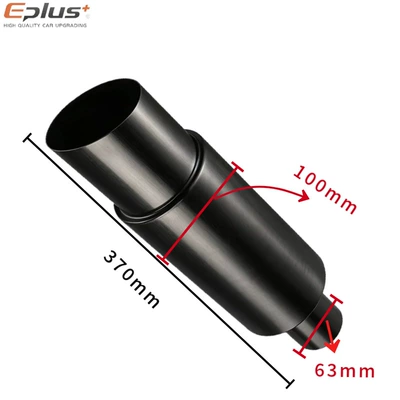 Exhaust pipe – Angled stainless steel modified - titanium-black-63mm