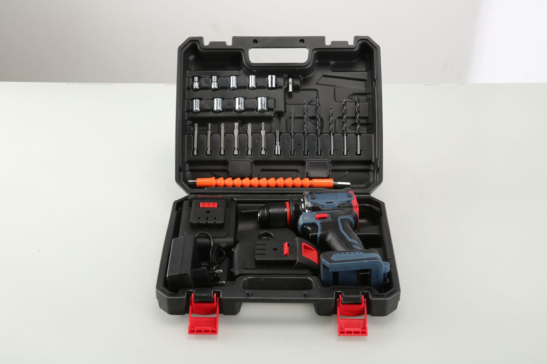 Comercio exterior al por mayor de alta potencia sin escobillas batería de litio taladro de mano recargable destornillador eléctrico multifuncional para el hogar