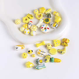 厂家供销陶瓷珠子手串耳环饰品 手工diy卡通材料项链串珠散珠批发